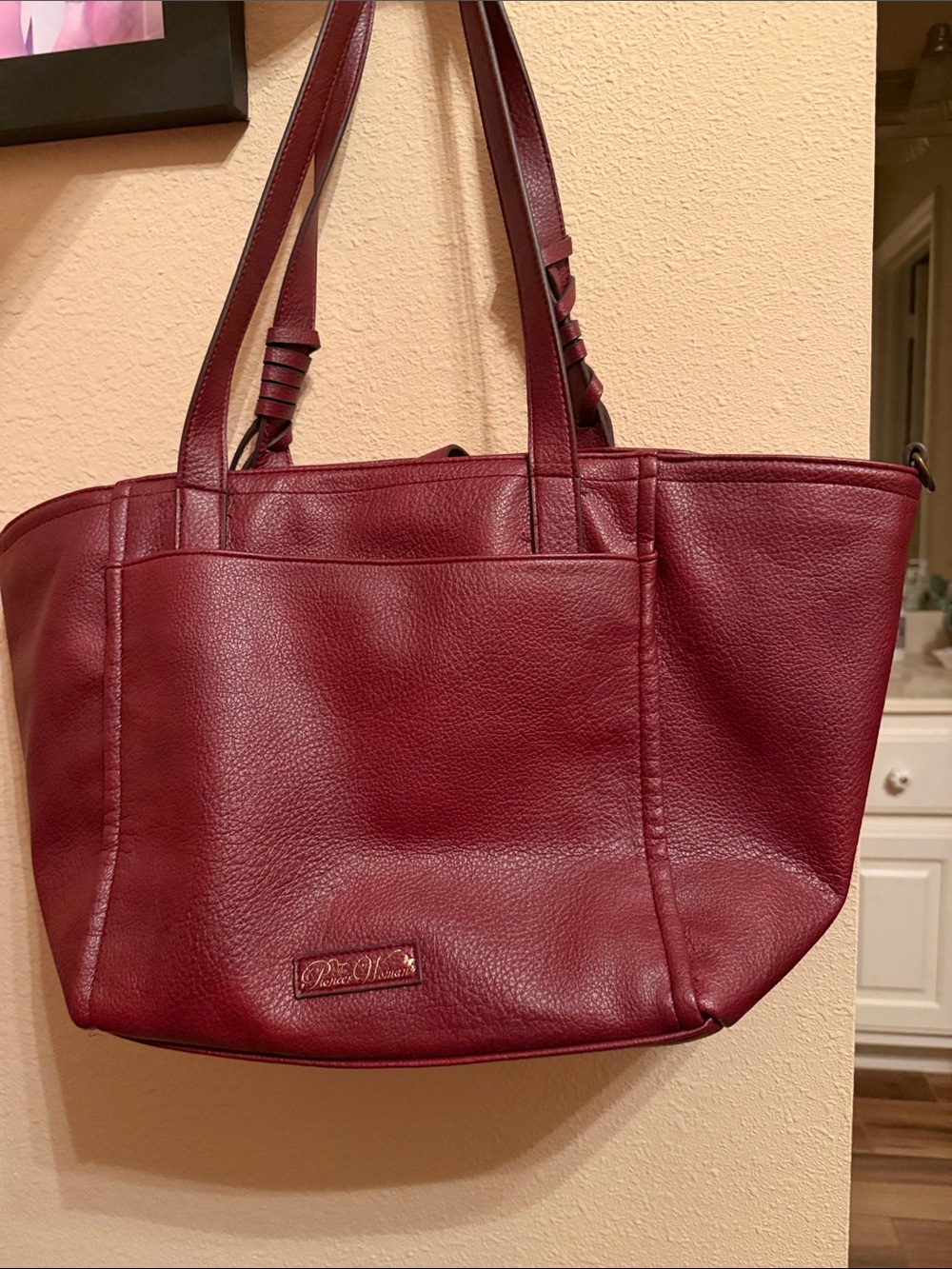 The Pioneer Woman Wine Red Tote Bag
